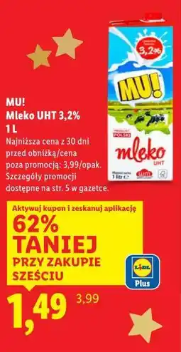 Lidl MU! Mleko UHT 3,2% 1L oferta