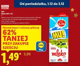 Lidl MU! Mleko UHT 3,2% oferta