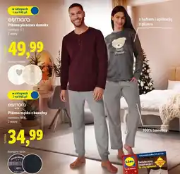 Lidl Piżama męska z bawełny oferta