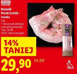 Lidl Rzeźnik Polskie królik - tuszka oferta