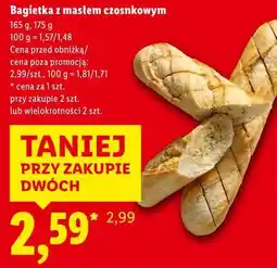 Lidl Bagietka z masłem czosnkowy oferta