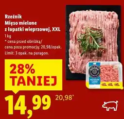 Lidl Rzeźnik Mięso mielone z łopatki wieprzowej, XXL oferta