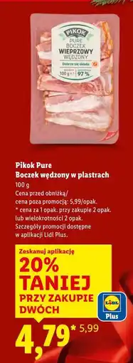Lidl Pikok Pure Boczek wędzony w plastrach oferta