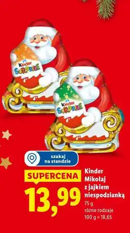 Lidl Kinder Mikołaj z jajkiem niespodzianką oferta