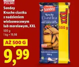 Lidl Sondey kruche ciastka z nadzieniem wieloowocowym lub morelowym, XXL oferta