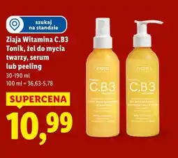Lidl Ziaja Witamina C.B3 Tonik, żel do mycia twarzy, serum lub peeling oferta