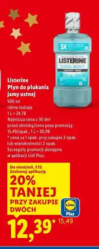 Lidl Listerine Płyn do płukania jamy ustnej oferta