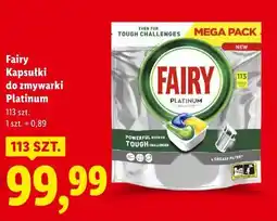 Lidl Fairy Kapsułki do zmywarki Platinum oferta