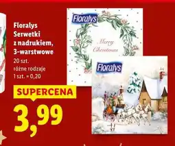 Lidl Floralys Serwetki z nadrukiem, 3-warstwowe oferta