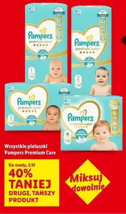 Lidl Wszystkie pieluszki Pampers Premium Care oferta