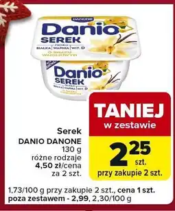 Carrefour Express Serek DANIO DANONE różne rodzaje oferta