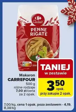 Carrefour Express Makaron CARREFOUR PENNE RIGATE 500 g różne rodzaje oferta