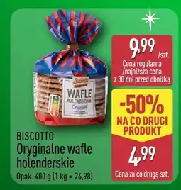 ALDI Wafle oryginalne holenderskie BISCOTTO oferta