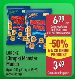 ALDI Chrupki Monster Munch LORENZ Chrupki Monster Munch różne rodzaje oferta
