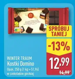 ALDI Kostki domino w czekoladzie WINTER TRAUM Kostki Domino w czekoladzie gorzkiej oferta