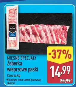 ALDI Mięso Żeberka wieprzowe paski Aldi oferta