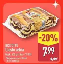 ALDI Ciasto BISCOTTO Ciasto zebra oferta