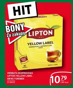 Selgros Herbata ekspresowa lipton yellow label oferta