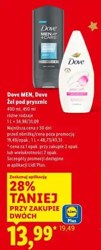 Lidl Dove MEN, Dove Zel pod prysznic oferta