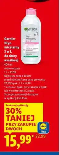 Lidl Garnier Płyn micelarny oferta