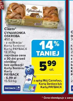Carrefour Ciasto Cynamonka Oskroba oferta