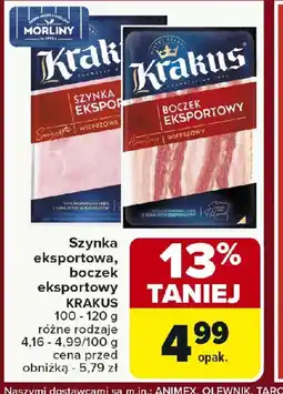 Carrefour Szynka eksportowa, boczek eksportowy KRAKUS oferta