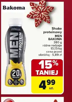 Carrefour Shake proteinowy MEN BAKOMA oferta