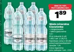 Netto Woda niegazowana Cisowianka oferta
