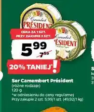 Netto Ser camembert z zielonym pieprzem President oferta
