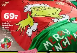 Netto Komplet pościeli 160 x 200 cm + 70 80 the grinch oferta