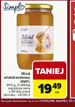 Carrefour Miód wielokwiatowy oferta