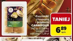 Carrefour Paszteciki z kapustą i grzybami oferta