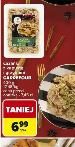 Carrefour Lazanki z kapustą i grzybami Carrefour oferta