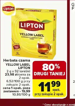 Carrefour Herbata czarna Lipton oferta