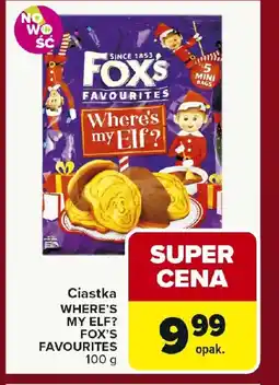 Carrefour Ciastka WHERE'S MY ELF? FOX'S FAVOURITES oferta