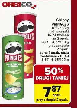 Carrefour Chipsy PRINGLES oferta