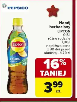 Carrefour Napój herbaciany Lipton oferta