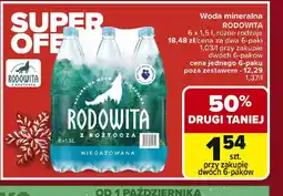 Carrefour Woda mineralna Rodowita oferta