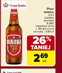 Carrefour Piwo Warka Classic oferta