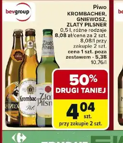 Carrefour Piwo KROMBACHER, GNIEWOSZ, ZLATY PILSNER oferta