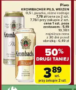 Carrefour Piwo KROMBACHER PILS, WEIZEN oferta