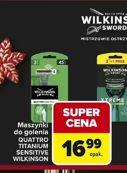 Carrefour Maszynki do golenia Wilkinson Quattro Titanium Sensitive oferta