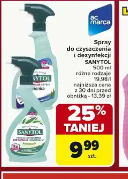 Carrefour Spray do czyszczenia i dezynfekcji SANYTOL oferta