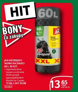 Selgros Jan niezbędny worki na śmieci 60 l oferta