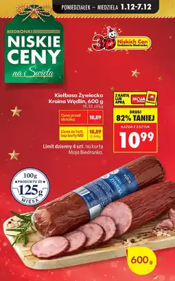 Biedronka Kiełbasa żywiecka Kraina Wędlin, 600 g oferta