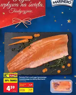 Biedronka Świeży filet z pstrąga tęczowego łososiowego ze skórą 45,90 zł/kg Marinero oferta