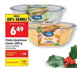 Biedronka Filety śledziowe Lisner, różne rodzaje oferta