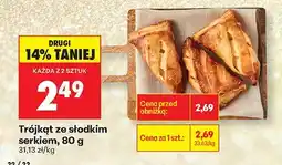 Biedronka Trójkąt ze słodkim serkiem, 80 g Biedronka oferta