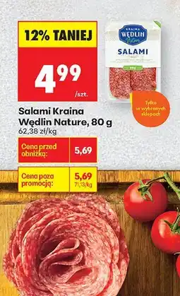 Biedronka Salami Kraina Wędlin Nature, 80 g oferta