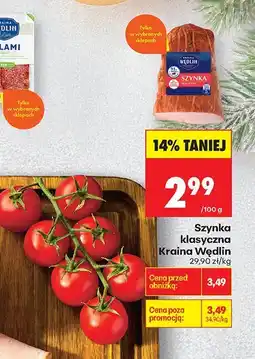 Biedronka Szynka klasyczna Kraina Wędlin, 100 g oferta